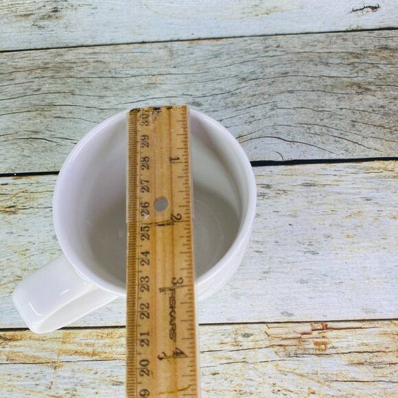 Thomson Pottery FRUIT GARDEN Embossed White Earthenware 12oz Cups Mugs Set of 4 - Picture 11 of 15